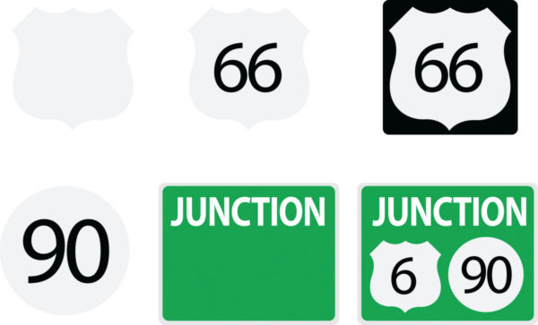 Vector Image Of A Interstate Road Sign 600x363 Vector Image Of A Interstate Road Sign