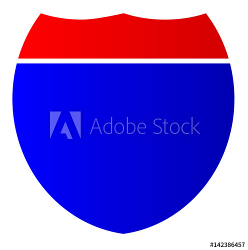 496x500 Interstate Sign Abstract