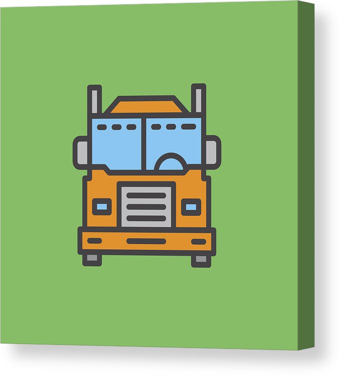678x750 Interstate Truck Filled Outline Icon, Line Vector Sign, Flat