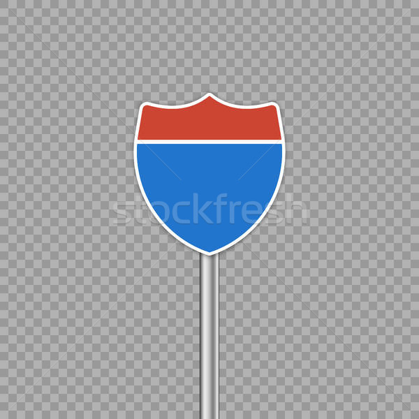 600x600 Interstate Highway Road Sign Isolated On A Transparent Background