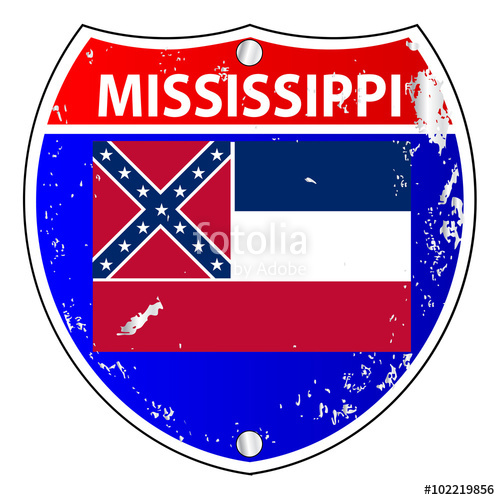 500x500 Mississippi Flag Icons As Interstate Sign Stock Image And Royalty