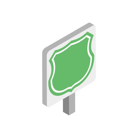 450x450 Off Interstate Route Shield Road Sign Icon Isometric Vector