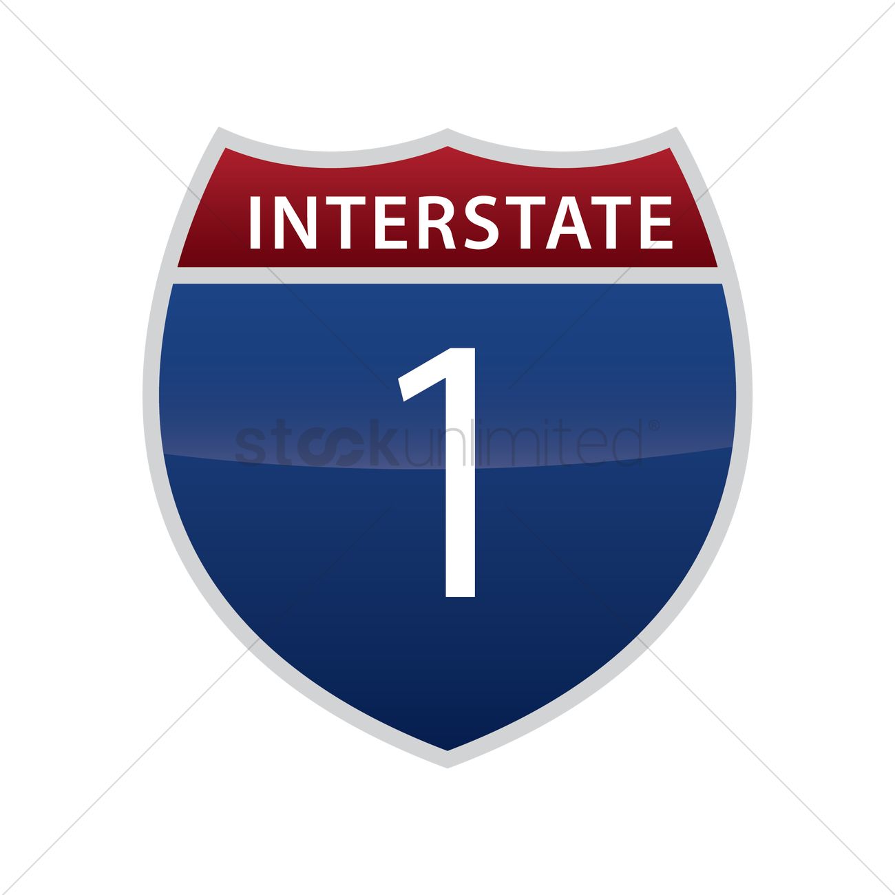 Interstate Symbol Vector At Collection Of Interstate