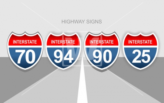 550x346 Interstate Highway Signs