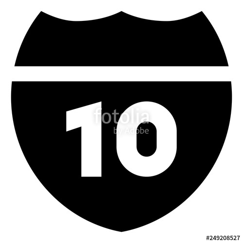 500x500 Interstate Route Marker Icon Stock Image And Royalty Free Vector