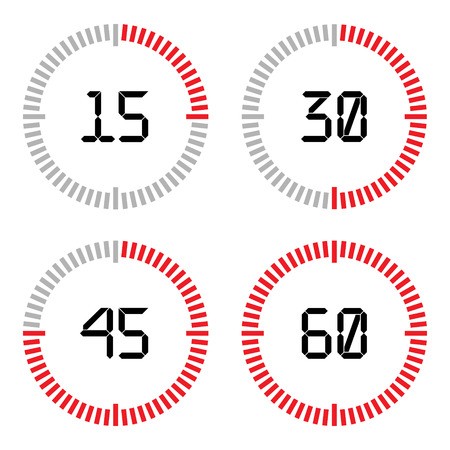 450x450 Countdown Timer With Fifteen Minutes Interval In Modern Style Set