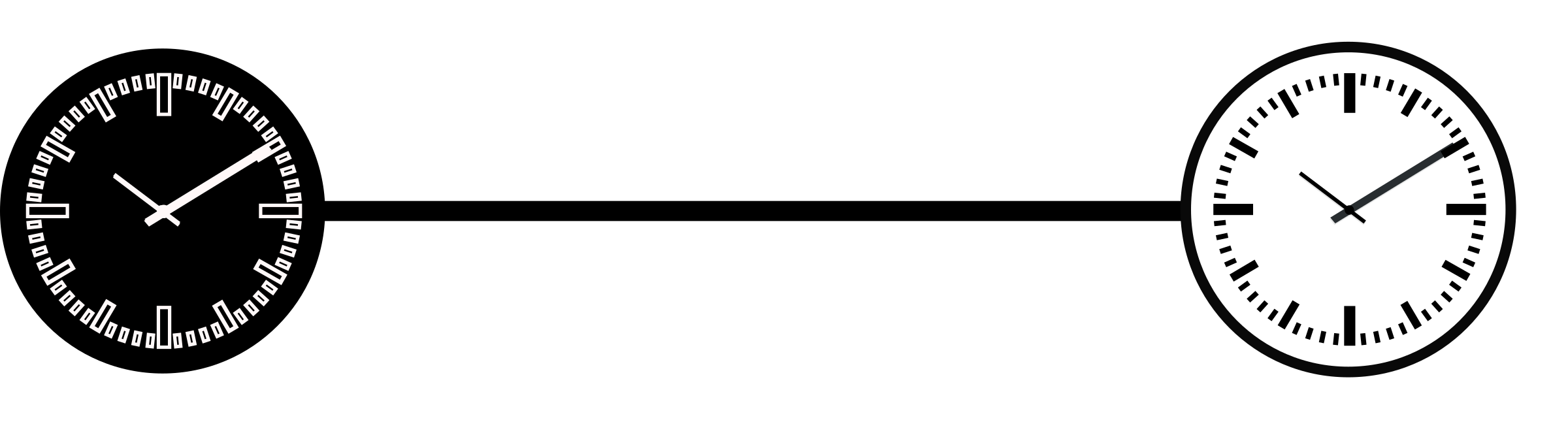 2400x646 Watches Time Interval Vector Clipart Image