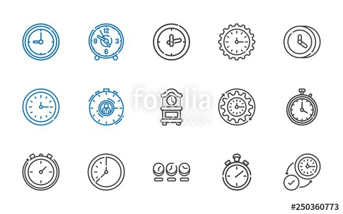 500x313 Interval Icons Set Stock Image And Royalty Free Vector