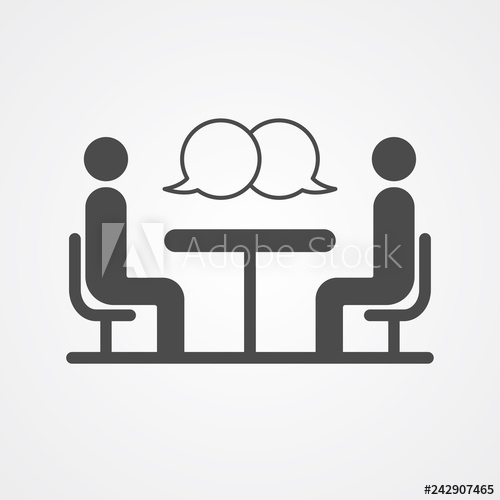 500x500 Interview Vector Icon Sign Symbol