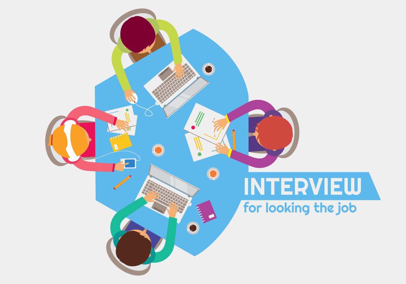 1400x980 Meeting And Interview Vector