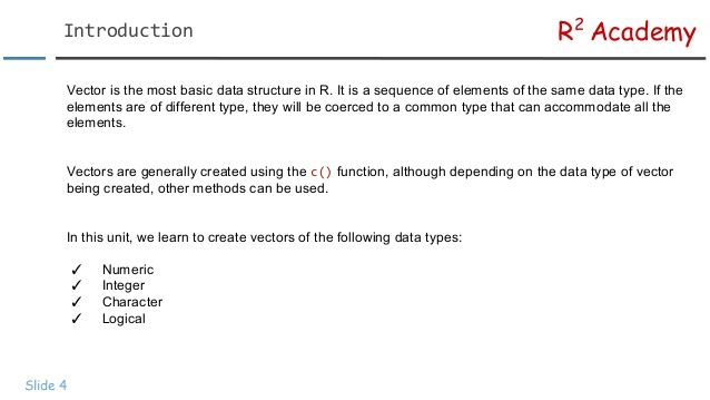 638x359 R Programming Introduction To Vectors