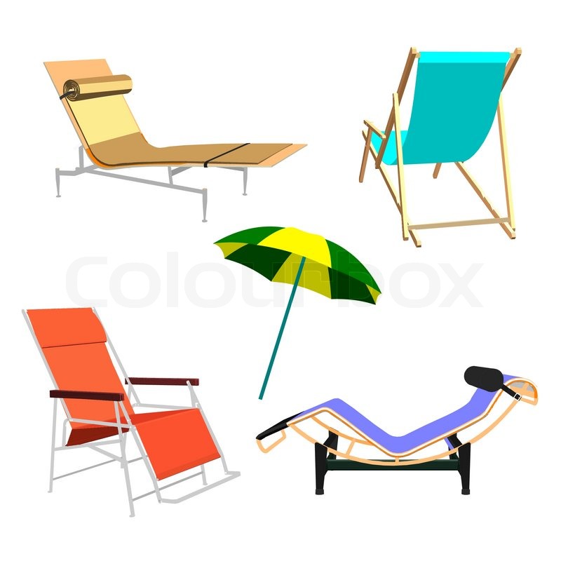 Chaise Lounge And Umbrella Beach Stock Vector Colourbox 800x800 Chaise Lounge And Umbrella Beach Stock Vector Colourbox