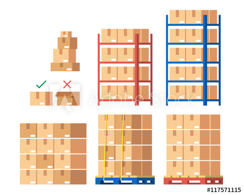Warehouse Inventory And Delivery Workers Modern Flat Style Vector 500x400 Warehouse Inventory And Delivery Workers Modern Flat Style Vector