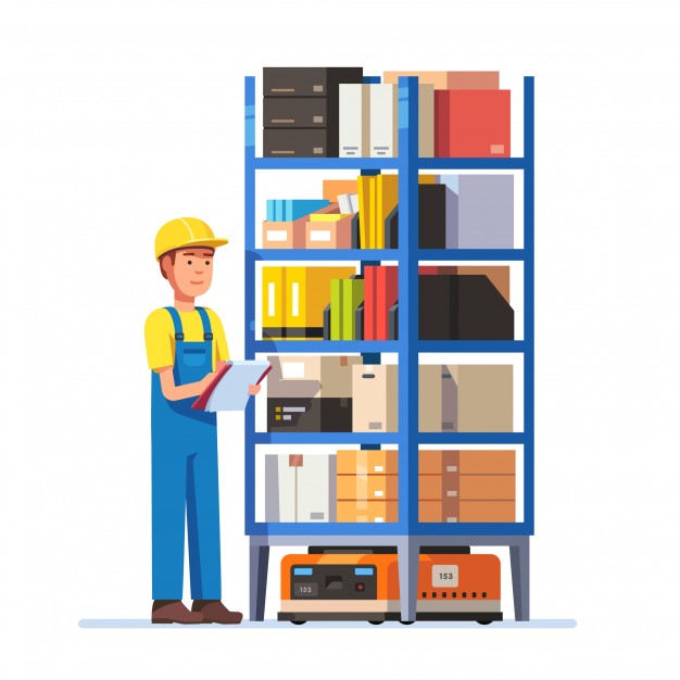 Warehouse Worker Checking Inventory Vector Free Download 626x626 Warehouse Worker Checking Inventory Vector Free Download