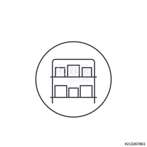 Inventory, Warehouse Line Icon Stock Image And Royalty Free 500x500 Inventory, Warehouse Line Icon Stock Image And Royalty Free