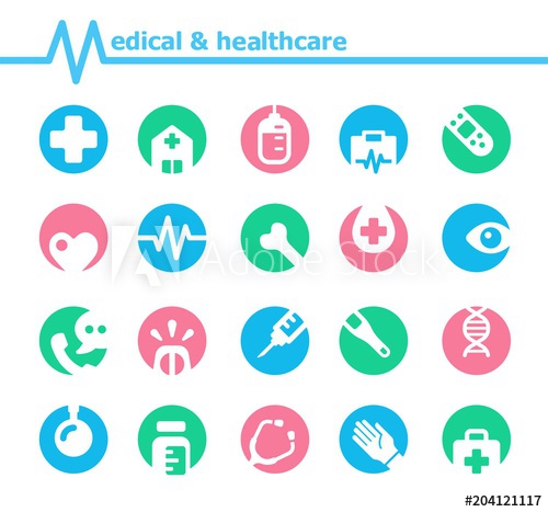 500x467 Medical And Healthcare,inverse Style,icon Set