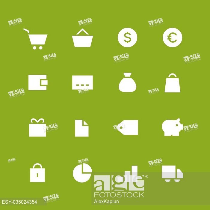 701x700 Invert Shop And Money Vector Icon Set Different White Symbols