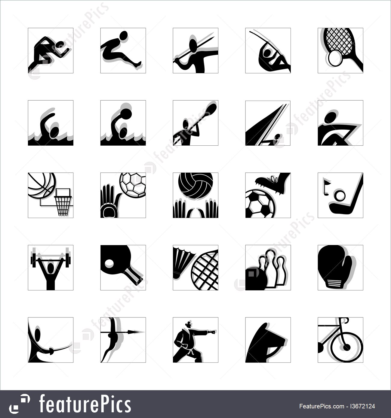 1300x1392 Sport Icon Set Black And White Invert Illustration