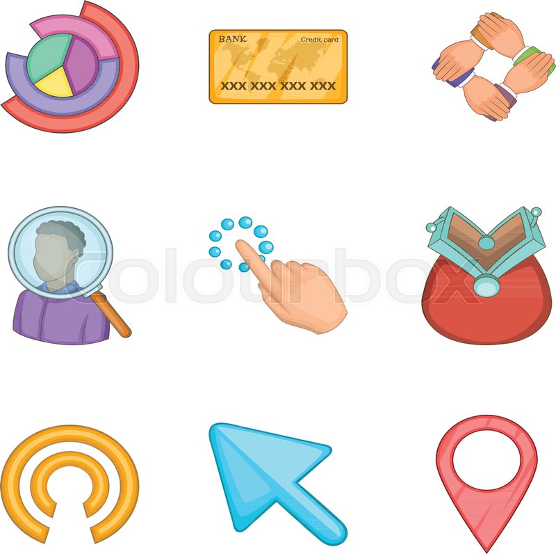 Cash Investment Icons Set Cartoon Set Stock Vector Colourbox 800x796 Cash Investment Icons Set Cartoon Set Stock Vector Colourbox
