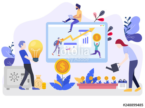 Investment Vector Illustration Concepts With Characters Can Be 500x375 Investment Vector Illustration Concepts With Characters Can Be