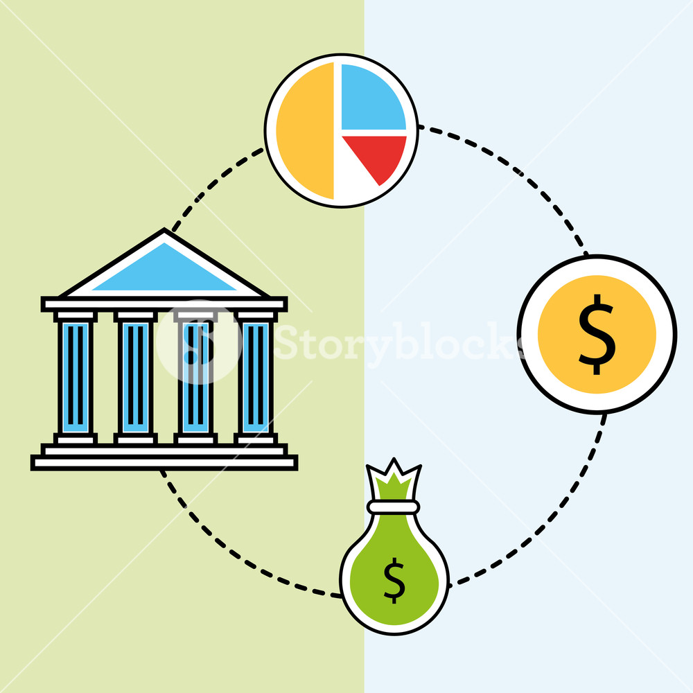 Bank Money Pie Chart Analytics And Investment Vector Illustration 1000x1000 Bank Money Pie Chart Analytics And Investment Vector Illustration
