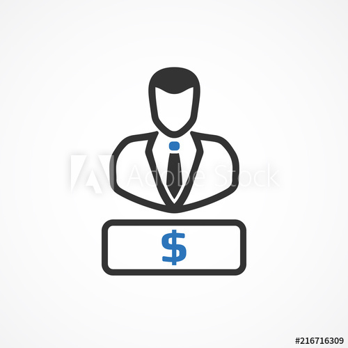 500x500 Investor Vector Icon Businessman Dollar Icon