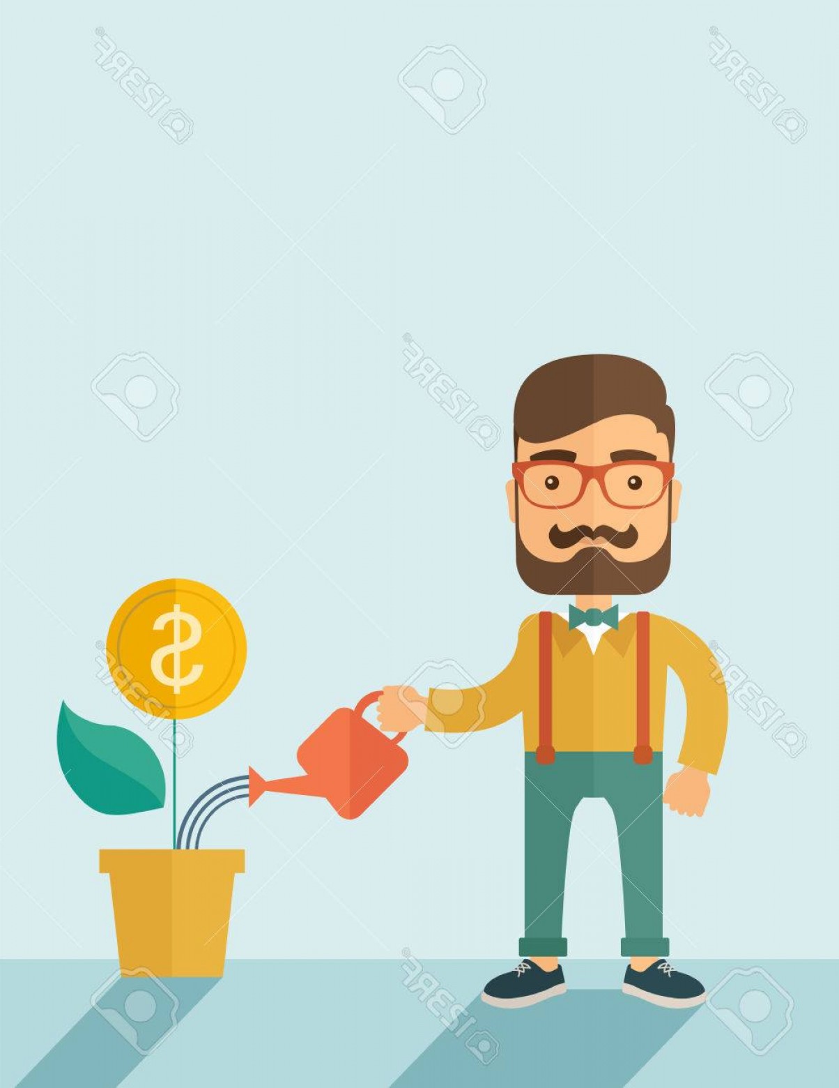 1204x1560 Photostock Vector A Stockholder Investor Hipster Caucasian