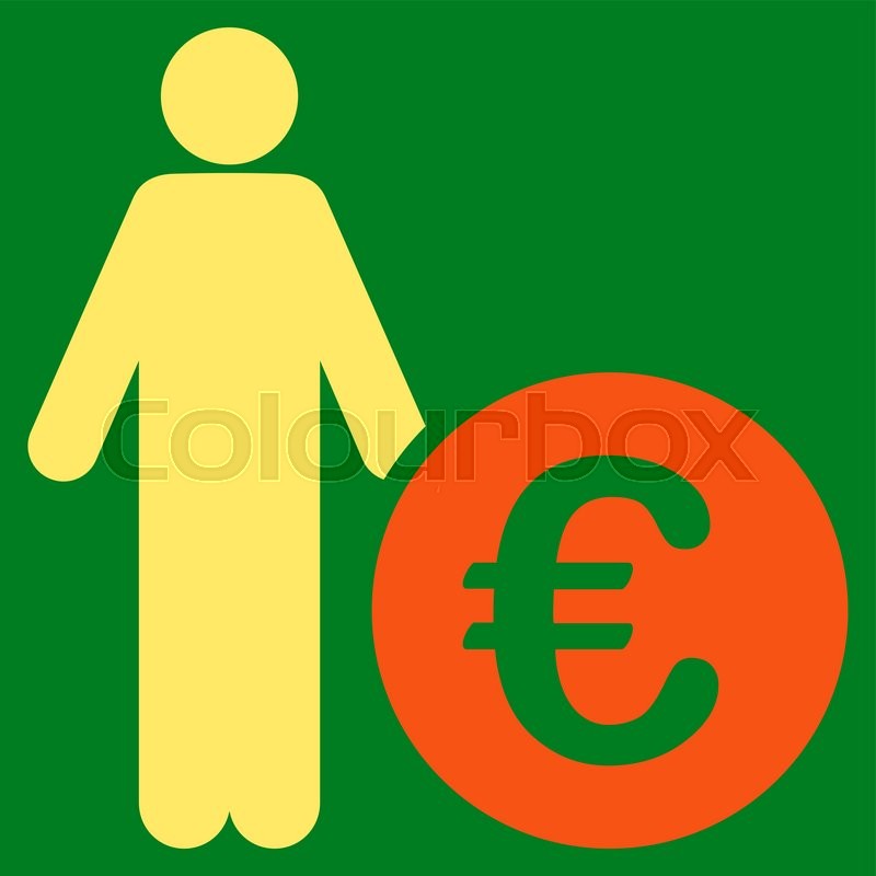 800x800 Euro Investor Vector Icon Style Is Stock Vector Colourbox