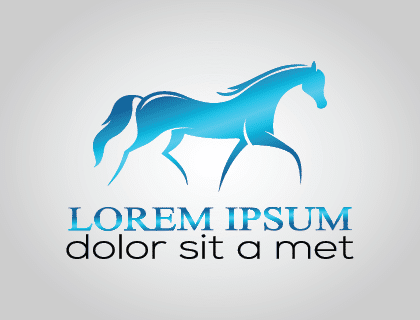 420x320 Gold Horse Head Drawing Abstract Logo Vector Design Logopik