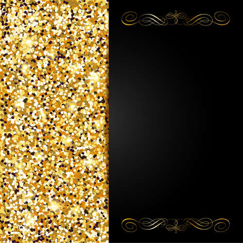 500x499 Golden With Black Vip Invitation Card Background Vector