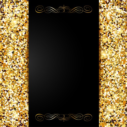 499x499 Golden With Black Vip Invitation Card Background Vector Free