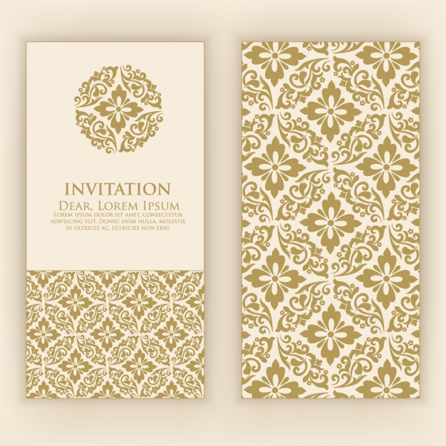 626x626 Invitation Card Design Vector Premium Download