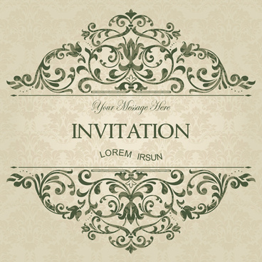 368x368 Beautiful Floral Invitation Card Free Vector Download