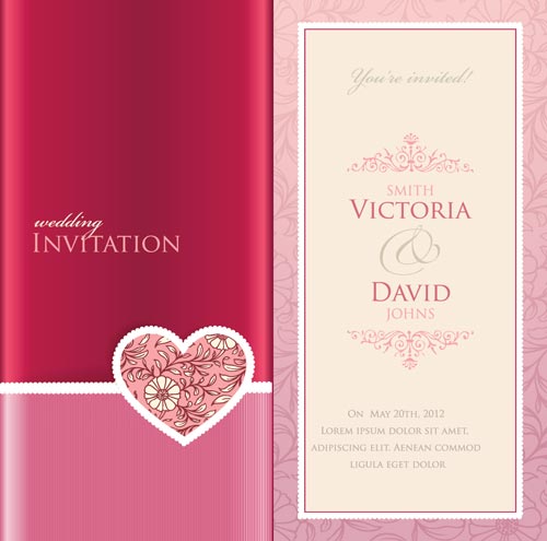 500x495 Wedding Invitation Cards Vectors