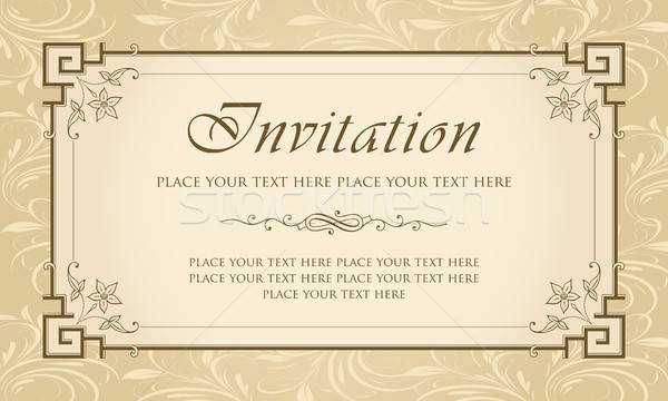 600x360 Invitation Card Vector Design