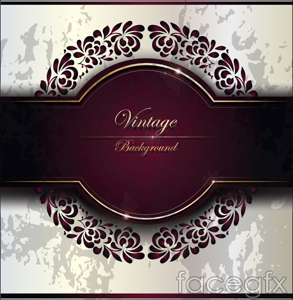 600x615 Purple Vintage Invitation Card Vector Over Millions Vectors