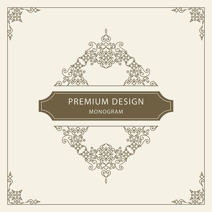 900x900 Vintage Ornament Greeting Card Vector Template Retro Luxury