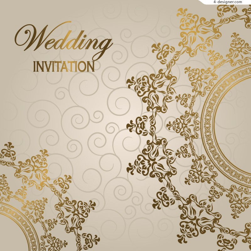 800x800 Designer Gorgeous European Style Wedding Invitation Card