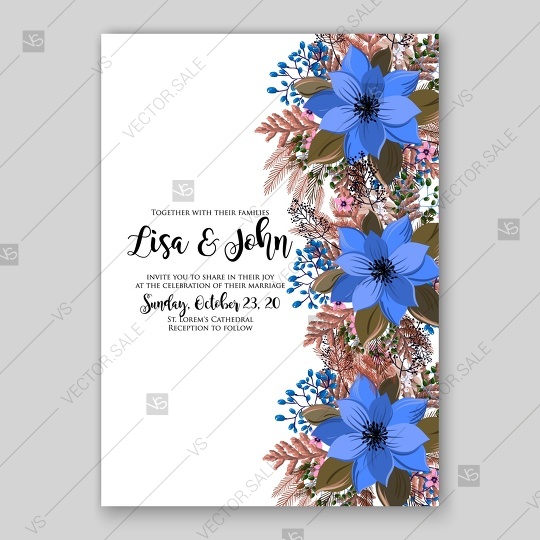 540x540 Wedding Invitation Card Or Christmas Party Invitation Template