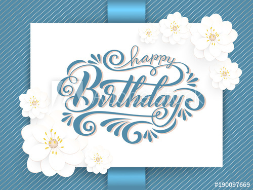 500x375 Elegant Vector Happy Birthday To You Card Vector Invitation Card
