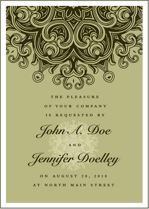 500x701 Vintage Floral Invitations Cover Design Vector Over Millions