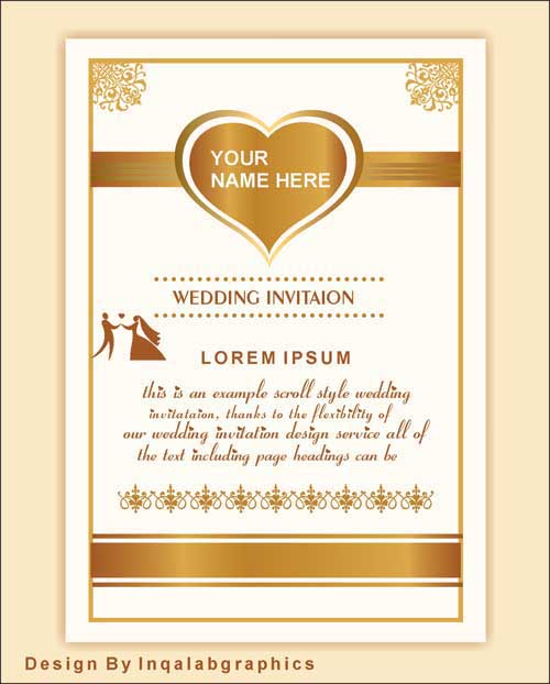 500x622 Wedding Invitation Vector Free Vector Templates Download Wedding