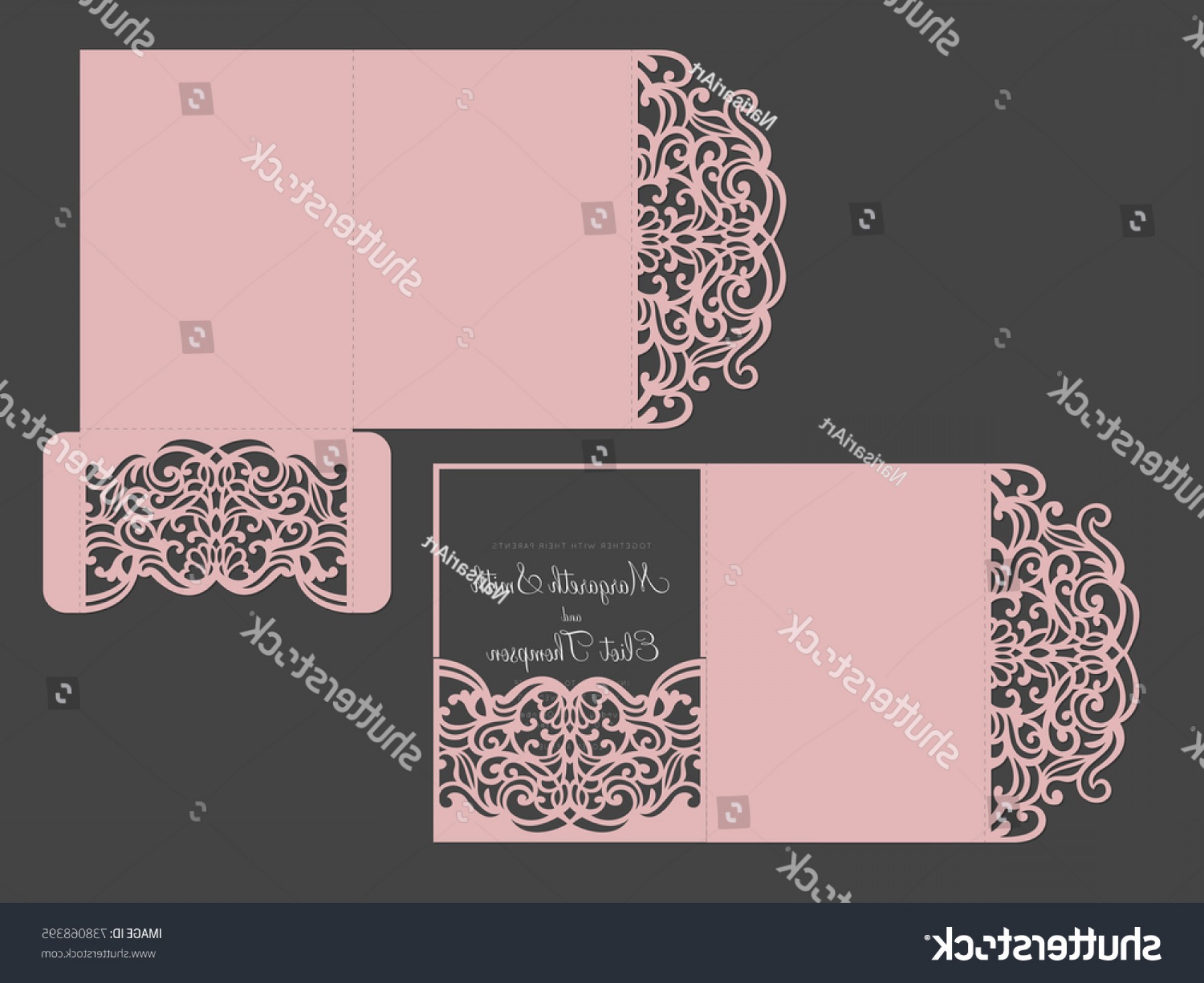 1800x1470 Tri Fold Invitation Templates Template Ideas Stock Vector Pocket