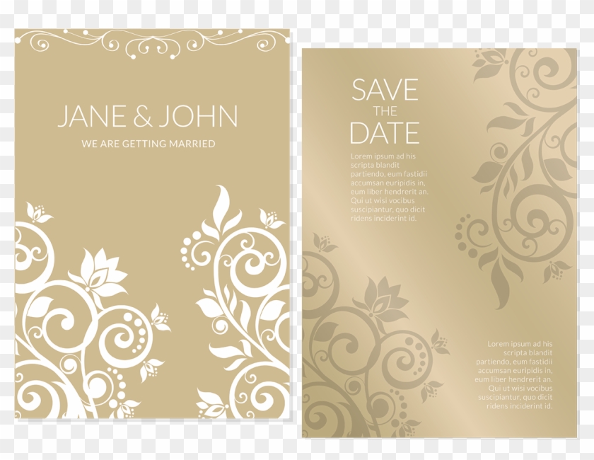 840x650 Gold Vector Invitation