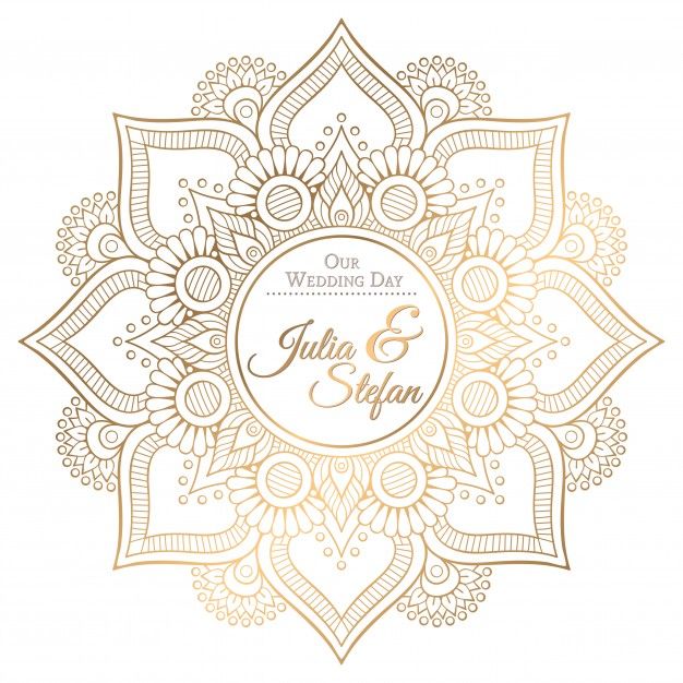 626x626 Ornamental Mandala Wedding Invitation Vector Free Download