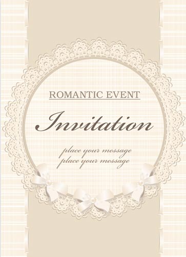 363x500 Classic Wedding Invitation Vectors