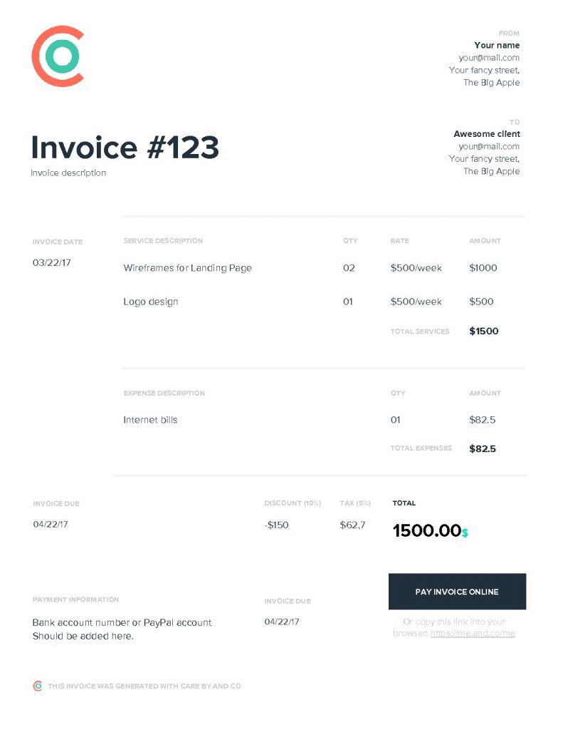 Design Company Invoice Template Free Templates Print Email As Pdf 791x1024 Design Company Invoice Template Free Templates Print Email As Pdf