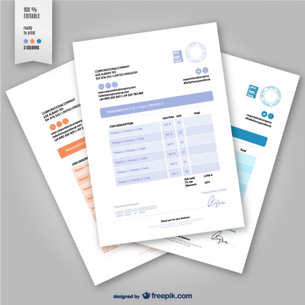 Editable Invoice Template Vector Free Download 626x626 Editable Invoice Template Vector Free Download