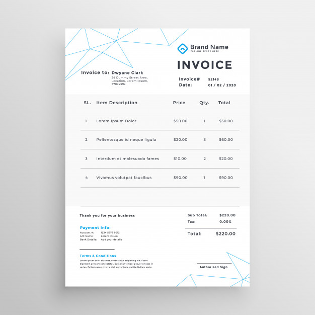 Minimal Vector Invoice Template Design Vector Free Download 626x626 Minimal Vector Invoice Template Design Vector Free Download