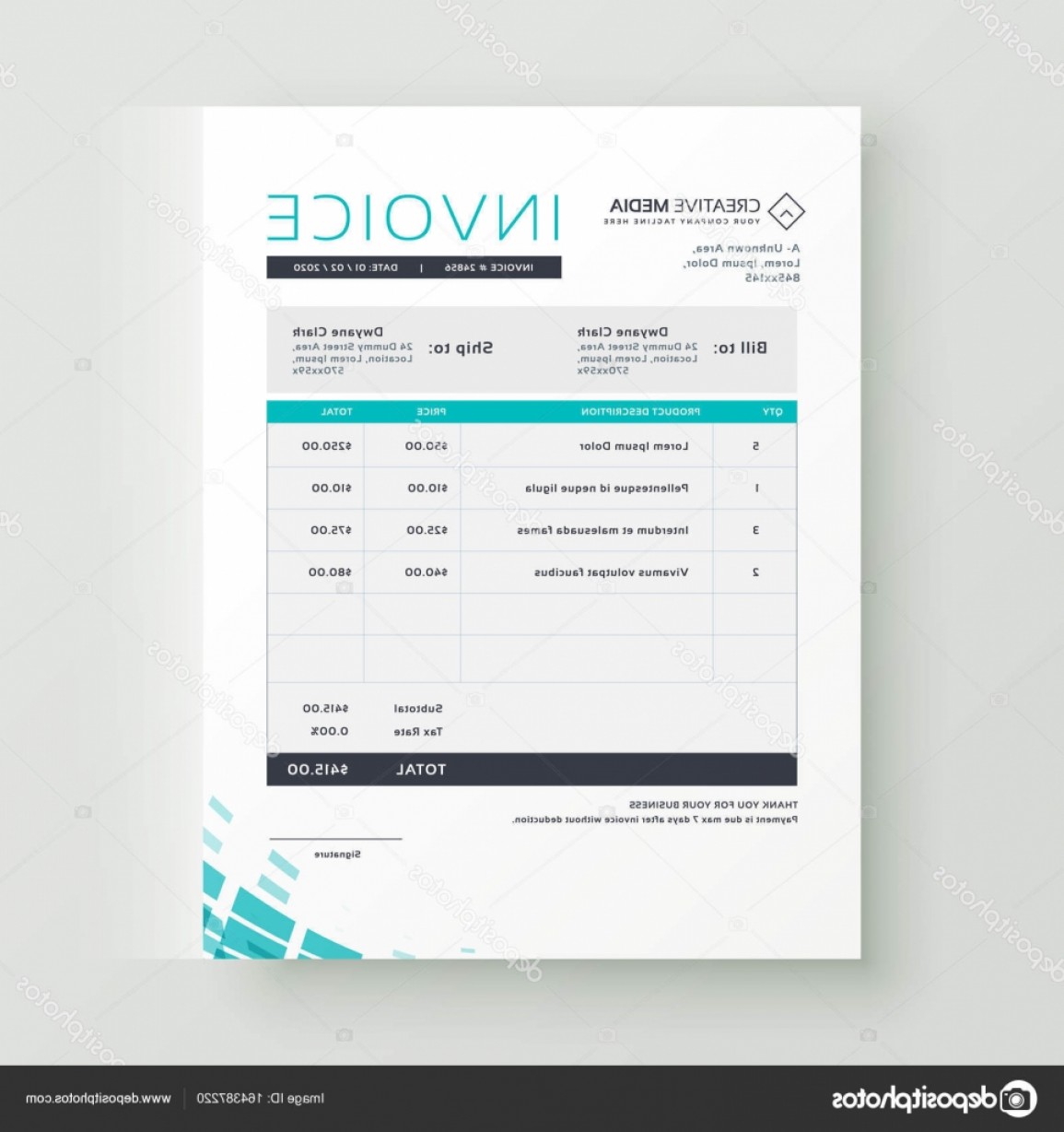 Stock Illustration Modern Invoice Template Vector Design Soidergi 1155x1228 Stock Illustration Modern Invoice Template Vector Design Soidergi